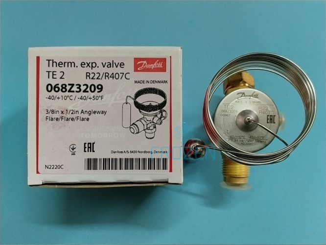 Van tiết lưu Danfoss TE2, van tiết lưu TE2, van tiết lưu tes2, van tiết lưu danfoss te2, Van tiết lưu TE2 R22 R407C, Van tiết lưu TE2 R404A R507