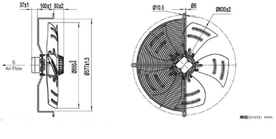 quạt tản nhiệt 4D-550, quạt tản nhiệt 4E-550